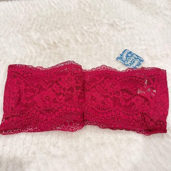 Free People Intimately Lace Look Bandeau Burgundy - Picture 3 of 3